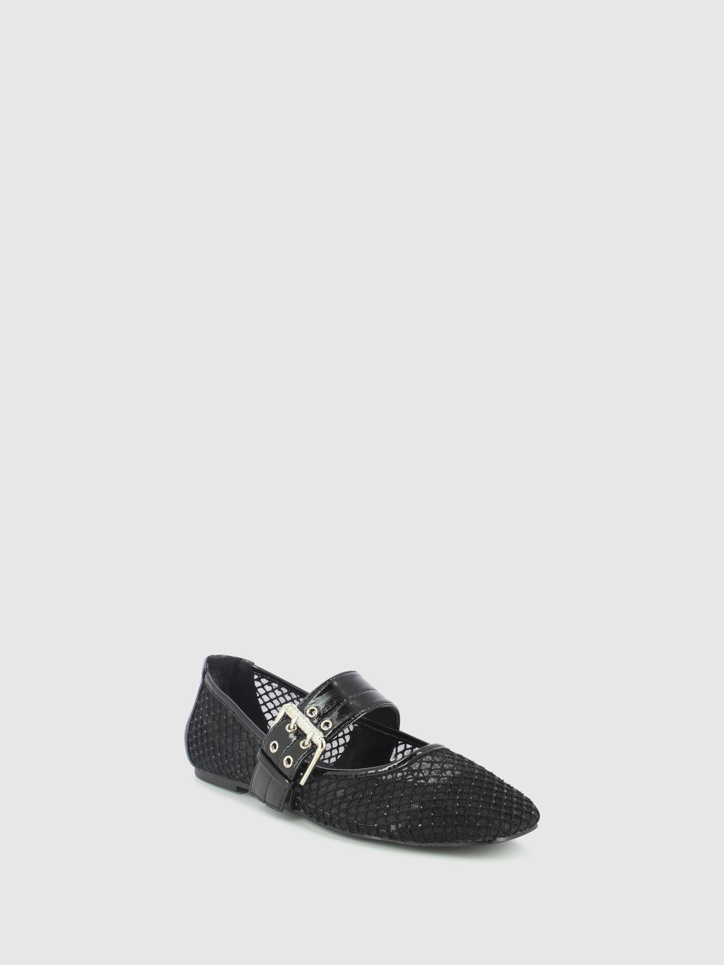 Top3 Sapatos com Fivela em Preto